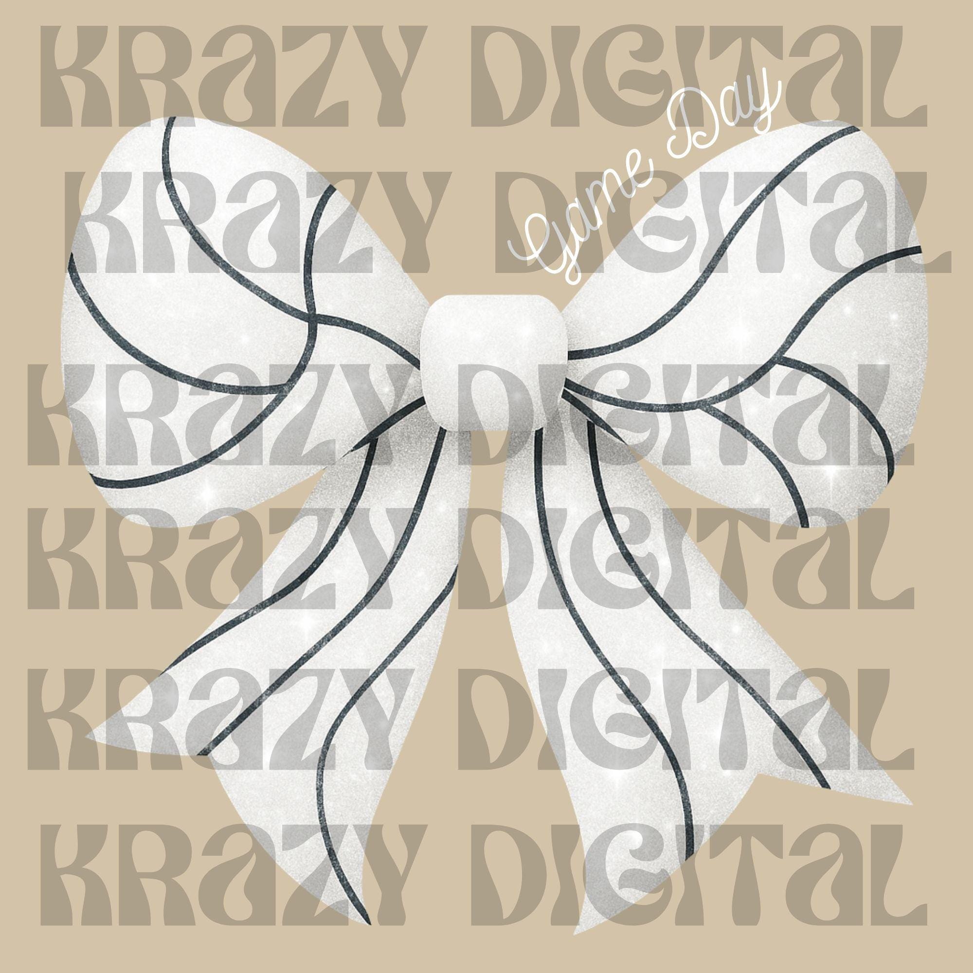 Volleyball Bow Glitter Pocket PNG, Cute Little Sister Spirit, Mom ...