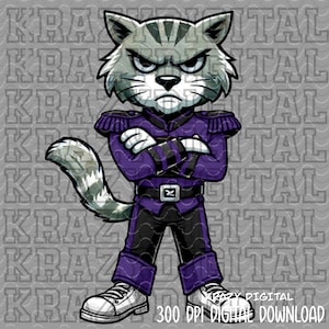 Wildcat Purple Band PNG, Wildcat Marching Band Artwork, Wildcat Drum Major, Purple Field Commander Digital, Wildcat Mom Design, Wildcat Bro