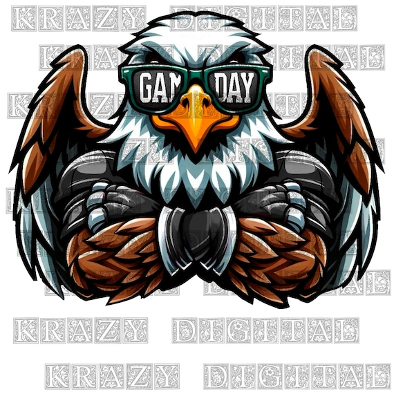 Eagle Mascot Gameday PNG, Cool Eagle PNG, Eagle School Mascot PNG, Eagle Gameday Glasses Sublimation, Eagle Gameday