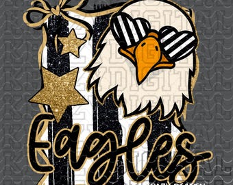 Girly Eagle PNG, Black Gold Spirit Shirt Art, Stripes Stars Logos, Eagle Spirit Shirt Girly, Little Sister Spirit Sub File, Heart Glasses