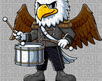 Eagle Black Marching Band PNG, Eagle Drum Line PNG, Eagle Band Digital File, Eagle Black Band Design, Golden Eagle Band PNG