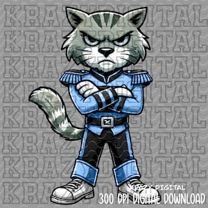 Wildcat Light Blue Band PNG, Wildcat Marching Band Artwork, Wildcat Drum Major, Baby Blue Field Commander Digital, Wildcat Mom Design