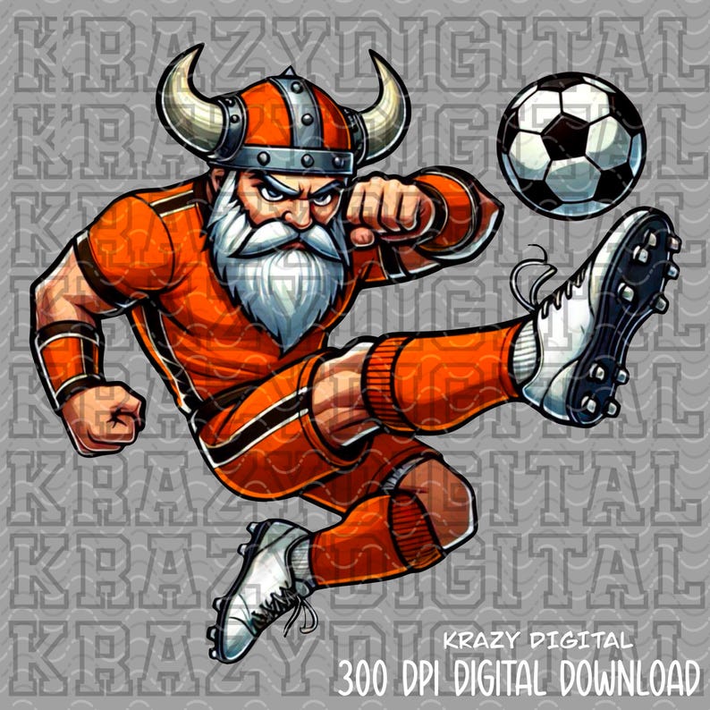 Vikings Orange Soccer PNG, Orange School Mascot, Boys Soccer Mascot ...