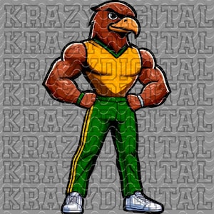 Falcons Cheer PNG, Green Yellow Boy Hawk Cheerleader, Men Spirit Shirt Design, Falcons Mascot Digital, Green Bird Dance Team Download