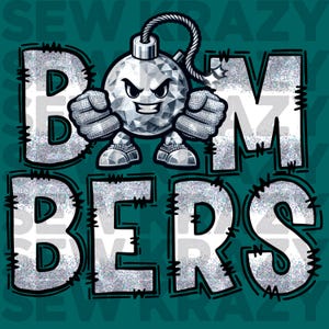 Bombers Rhinestone Mascot PNG,Bombers School Mascot PNG, Bombers Girly Mascot, Bombers Football Mascot, Mascot PNG