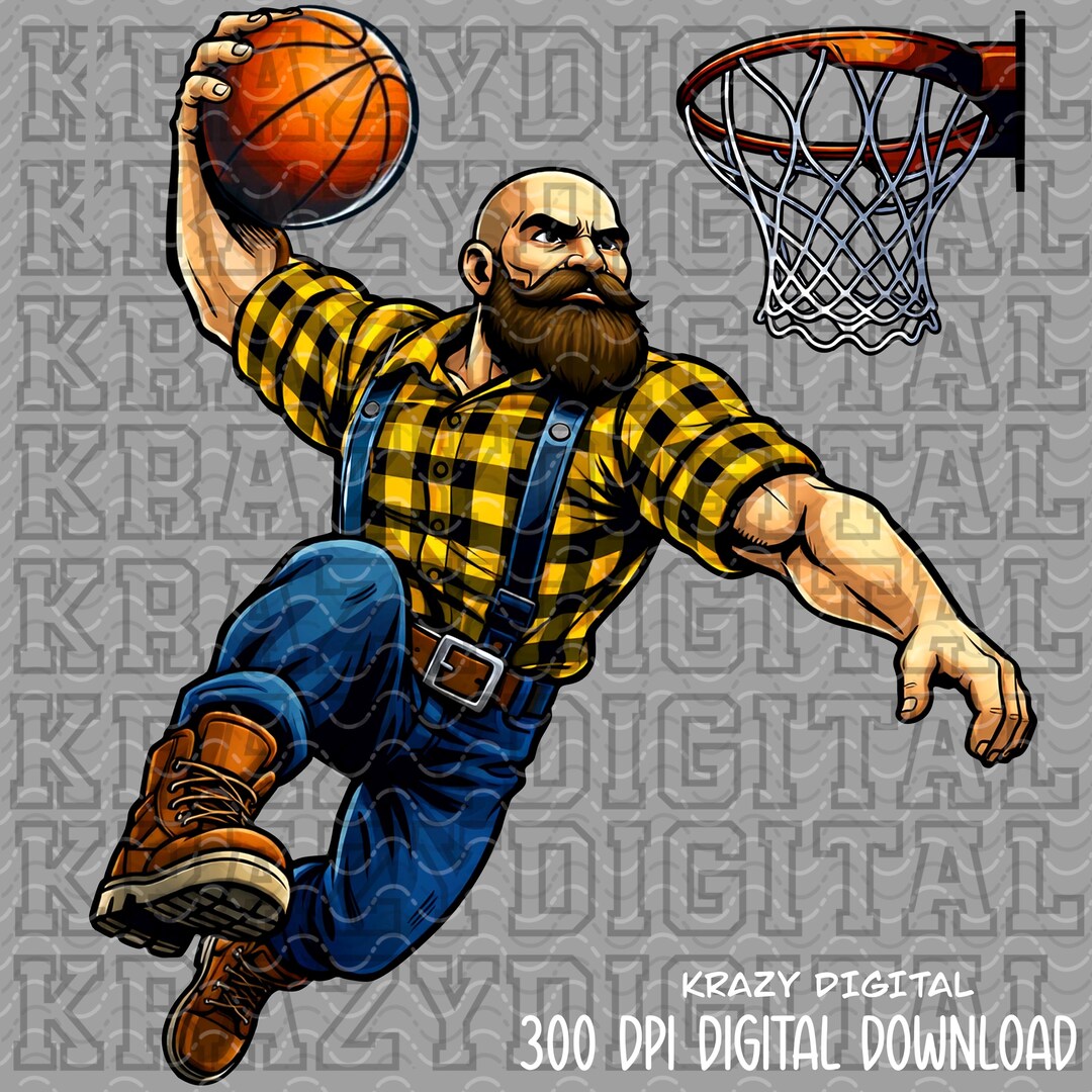 Lumberjack Basketball School Mascot PNG, Yellow Country Redneck Sport ...