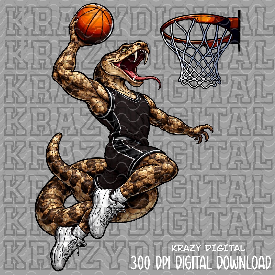 Rattle Snake Basketball Mascot PNG, Black Snake School Mascot, Men ...