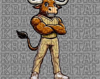 Boy Longhorn Cheer PNG, Vegas Gold Cheer Men PNG, Custom Mascot Design, Leuke Zusterdans, Athletic Awards digitaal, Longhorn Girly Digital