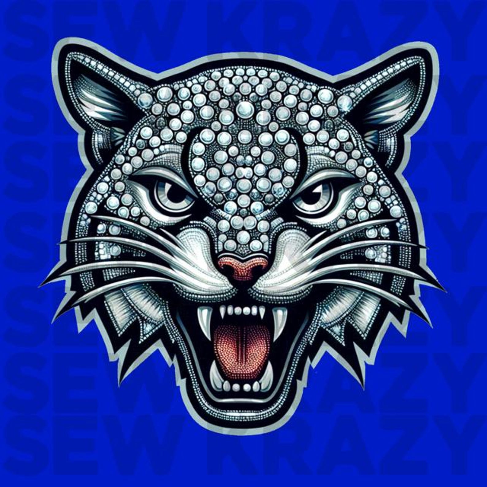 Wildcat Rhinestone Mascot PNG, Wildcat Faux Rhinestone PNG, Wildcat ...