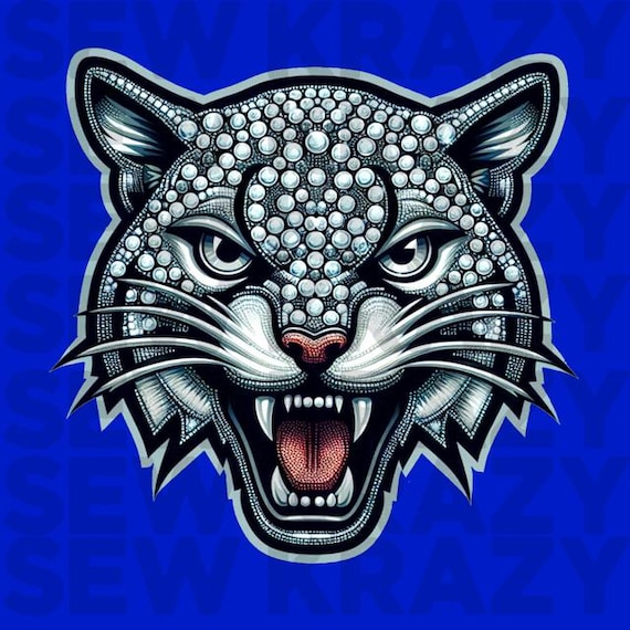Wildcat Rhinestone Mascot PNG, Wildcat Faux Rhinestone PNG, Wildcat Glitter Mascot DTF, Wildcat School Mascot, Wildcat Digitsl File,