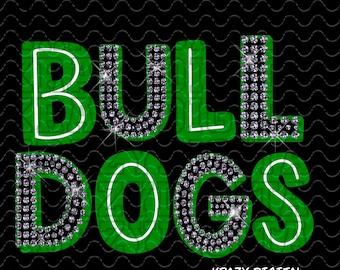 Mascota de Bulldog Gree con diamantes de imitación PNG, Mascota de Bulldog con purpurina DTF, Archivo digital de fuente de Bulldog, Bulldog con diamantes de imitación falsos, Arte de mascota deslumbrante