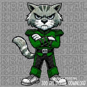 Wildcat Green Band PNG, Wildcat Marching Band Artwork, Wildcat Drum Major, Green Field Commander Digital, Wildcat Mom Design, Wildcat Bro