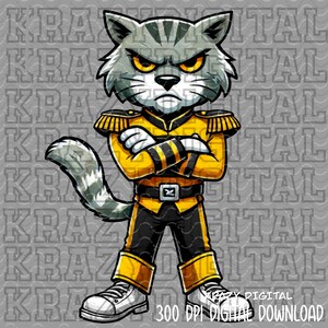 Wildcat Yellow Band PNG, Wildcat Marching Band Artwork, Wildcat Drum Major, Yellow Field Commander Digital, Wildcat Mom Design, Wildcat Bro