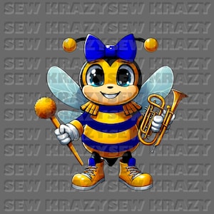 Bee Marching Band PNG, Jackets Drum Major PNG, Yellow Jackets Band Digital File, Yellow Jacket Band Design, Bee Band Mascot, Bee Jackets PNG