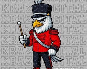 Falcon Marching Band PNG, Eagle Drum Line PNG, Eagle Band Digital File, Eagle Red Band Design, Competition Shirt Design