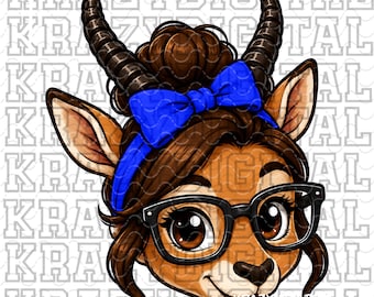 Antelope Scholastics Head Academics Mascot PNG, Student Council Digital, Studious Women Teacher School Smart Girl, Kindergarten Shirt