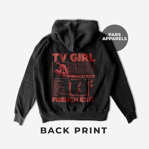 Tv Girl 90&#39;s Vintage French Exit Album Hoodie - Premium Tv Girl Merchandise - Who Really Cares - Lovers Rock - Unisex Heavy Cotton Hoodie
