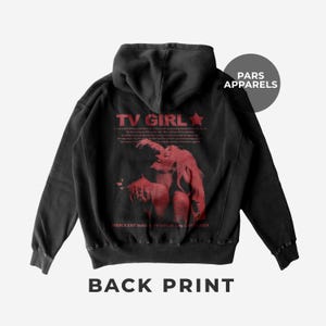 Sweat à capuche dans le dos Tv Girl - Marchandise premium Tv Girl