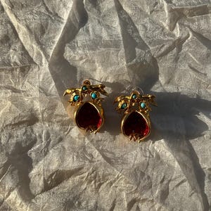 Pomegranate Earrings, Pomegranate Design Earrings, Handmade Jewelry, Turkish Design Jewelry