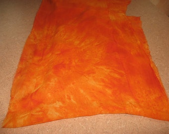 90" Silk Chiffon hand dyed Burnt Orange scarf ready to nuno felt