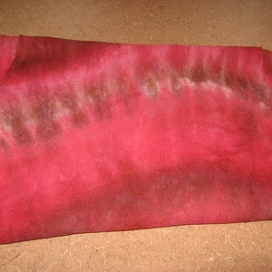 90 Silk Chiffon Scarf hand dyed Red and Brown and ready to nuno felt image 2