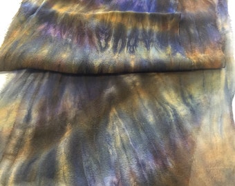 90" silk chiffon hand dyed Navy, olive, pink, tan ready to nuno felt