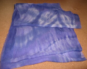 90" Silk Chiffon hand-dyed Purple and Lavender ready to nuno felt