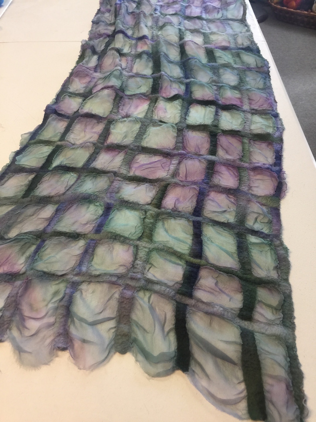cable trellis shawl