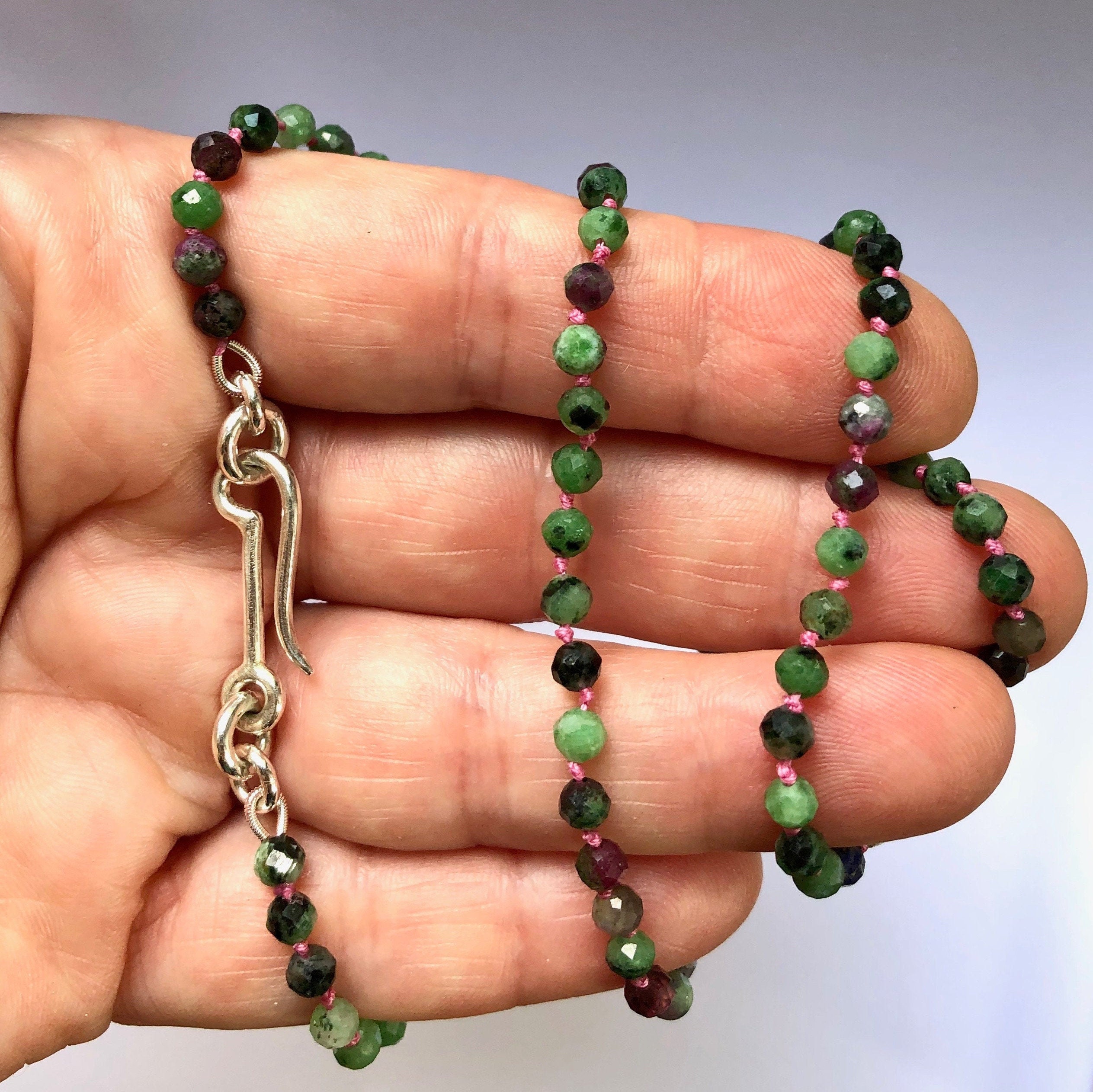 faceted ruby necklace