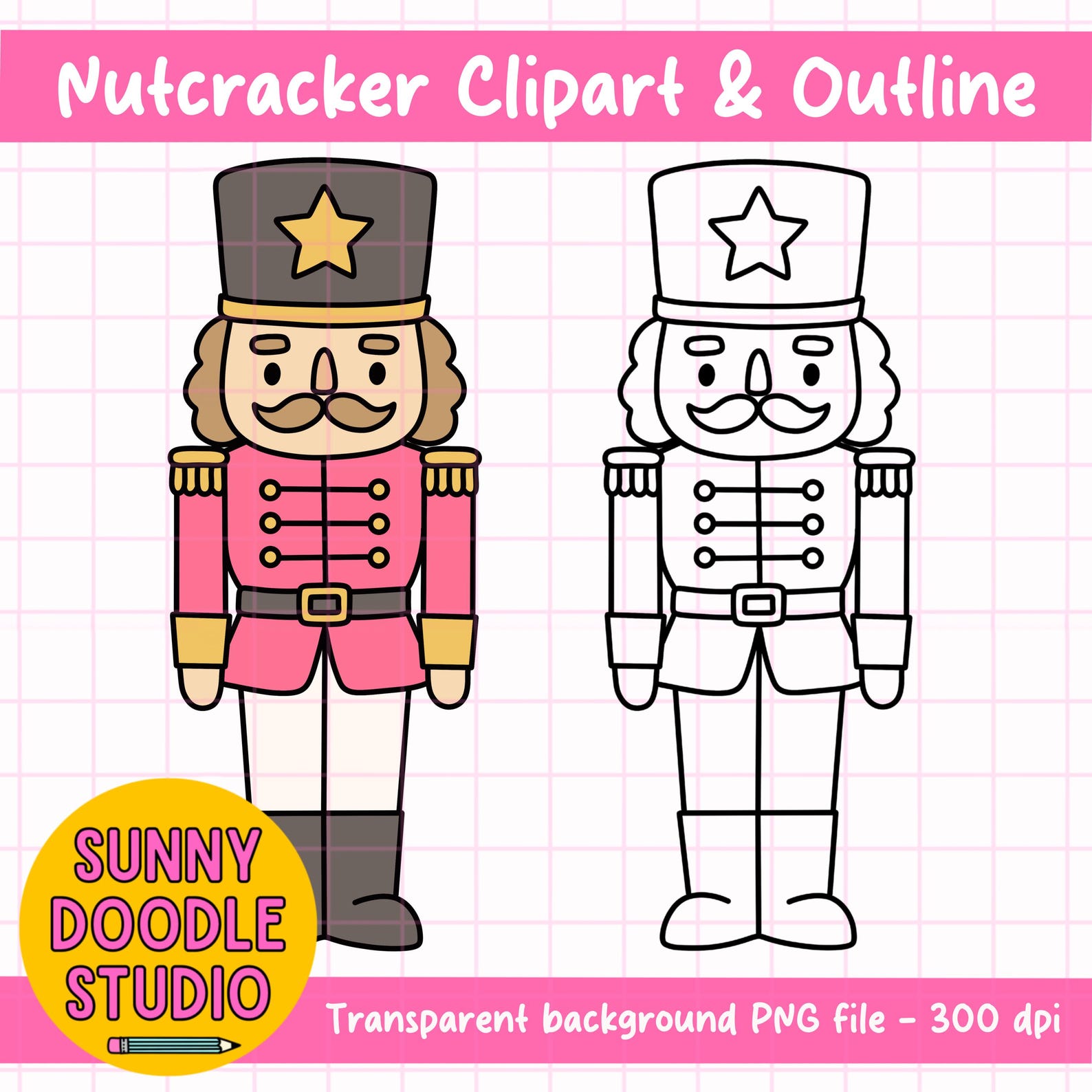 Nutcracker PNG Clip Art and Outline (digital Download), Planner