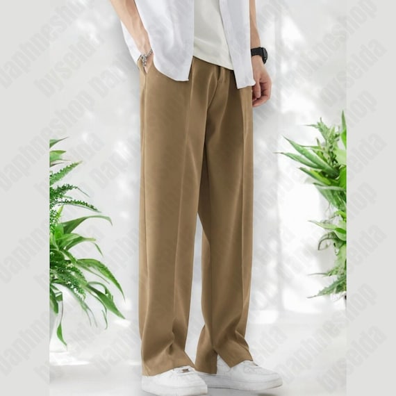 New Autumn Casual Pants Men Breathable Polyester Korean