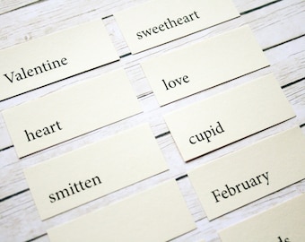 Mini Flashcards - Valentine Edition - Set of 10