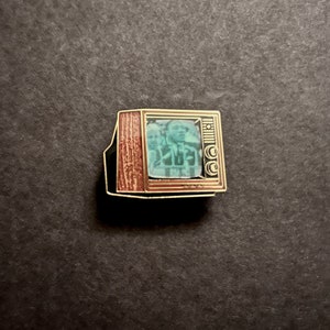 Woodgrain Television Glow In The Dark Enamel Pin with Pre-Installed &quot;Martin Luther King Jr.&quot;