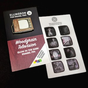 Metropolis/Nosferatu - Woodgrain Glow In The Dark TV Pin Set