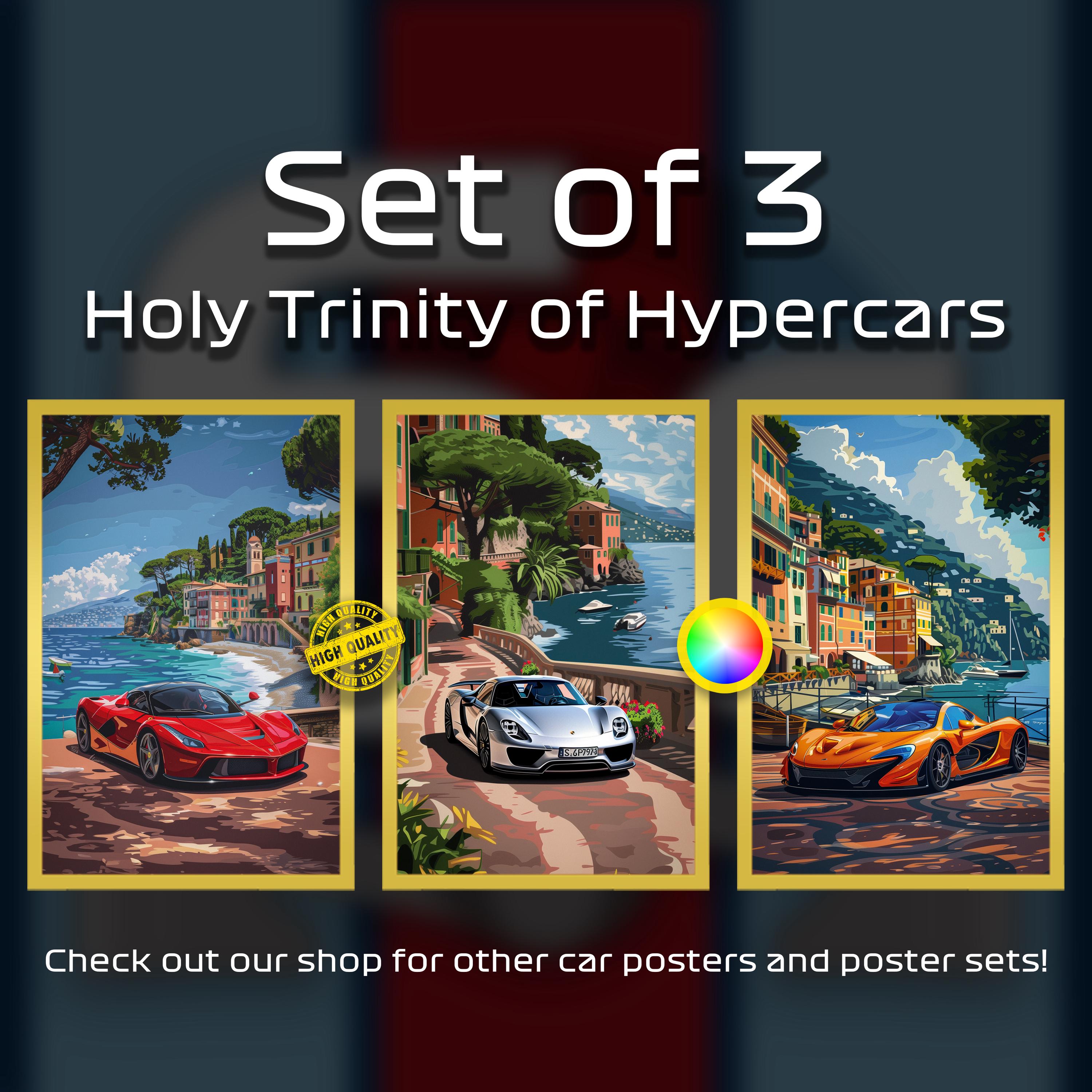 Set of 3 Holy Trinity of Hypercars Posters #S991 | Porsche 918
