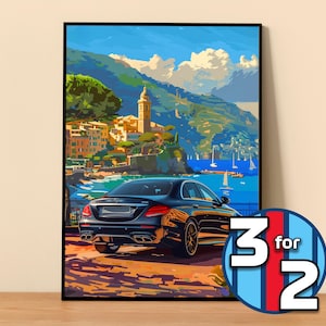 Mercedes Poster | E63 S AMG Poster #9006.0 | Mercedes Wall Decor | Mercedes Art Illustration | Gift for Him | Car Wall Decor Gift For Her