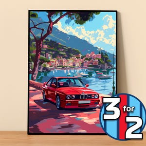 BMW Poster | M3 E30 Poster #9013.0 | BMW Wall Decor | BMW Art Illustration | Gift for Him | Car Wall Decor | Gift For Her