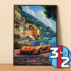 McLaren Poster | P1 Poster #9401.1 | McLaren Wall Decor | McLaren Art Illustration | Gift for Him | Car Wall Decor | Gift For Her