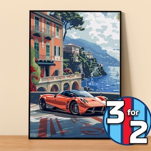 Pagani Poster | Huayra Poster #9130.0 | Pagani Wall Decor | Pagani Art Illustration | Gift for Him | Car Wall Decor | Gift For Her