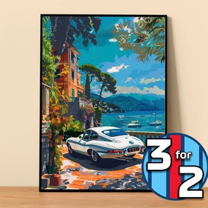 Poster Jaguar | Affiche type E #9422.0 | Décoration murale Jaguar | Illustration d&#39;art Jaguar | Cadeau pour lui | Cadeau de décoration murale de voiture pour elle