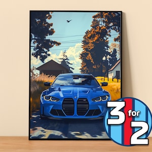 BMW Poster | M4 Competition G82 Poster #5014.4 | BMW Wall Decor | BMW Art Illustration | Gift for Him | Car Wall Decor | Gift For Her