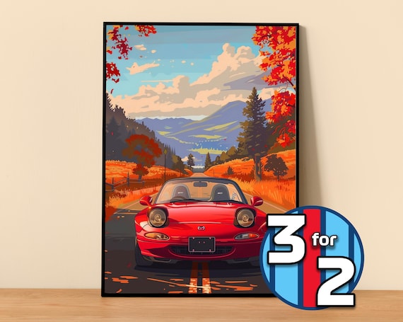 Mazda Poster | Miata MX-5 NA Poster #5251.0 | JDM Wall Decor | Jdm