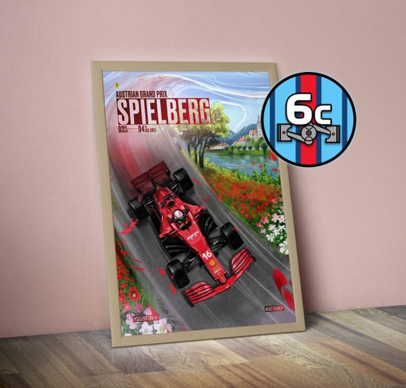 フェラーリ ポスター プリント | オーストリア GP 2021 スピルバーグ