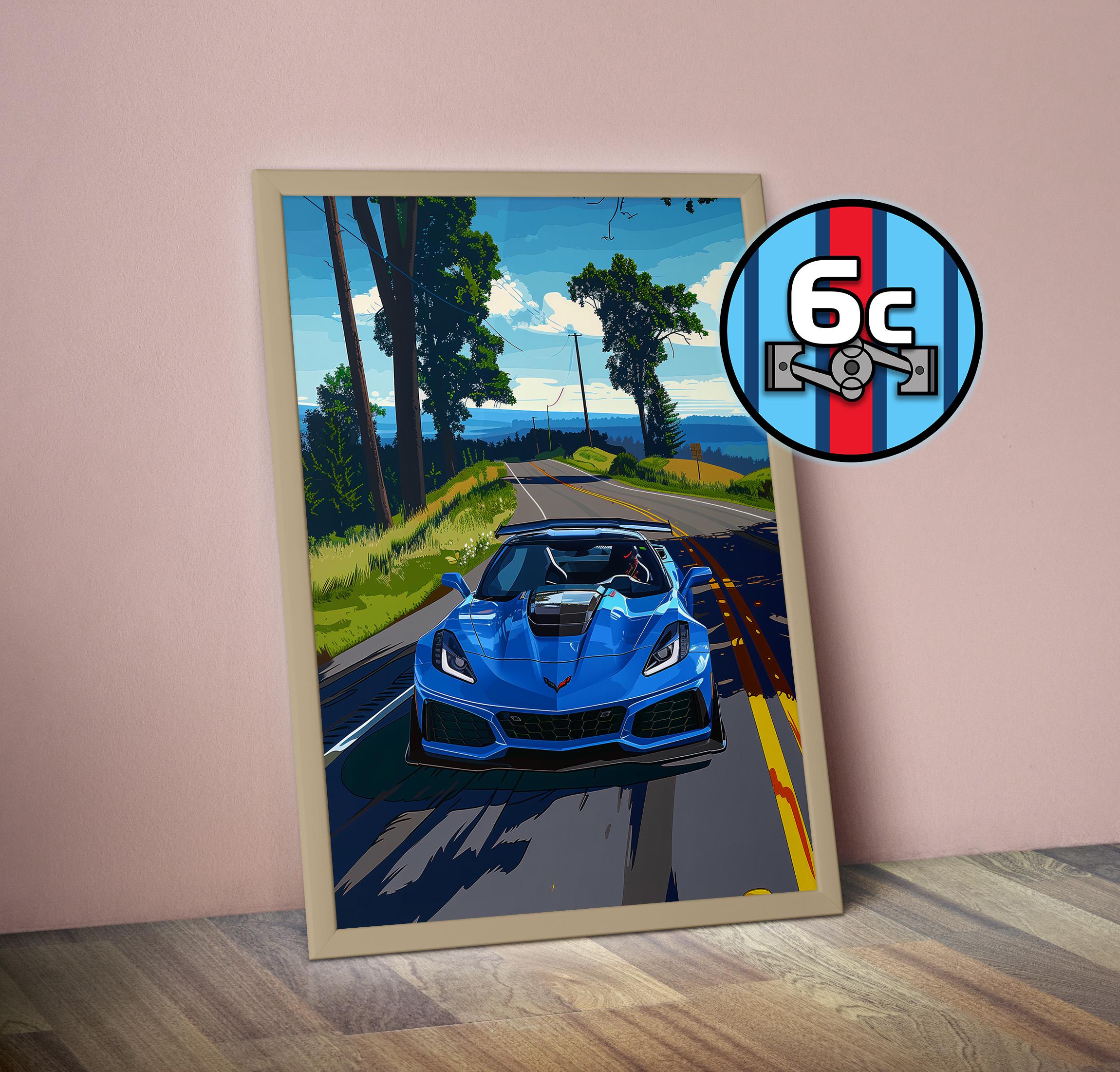 Chevrolet Poster | Corvette ZR1 C7 Poster #5320.2 | Corvette Wall