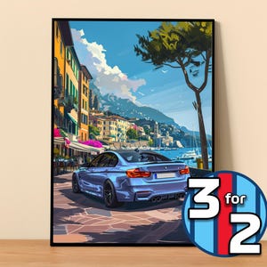 BMW Poster | M3 Competition F80 Poster #9013.4 | BMW Wall Decor | BMW Art Illustration | Gift for Him | Car Wall Decor | Gift For Her