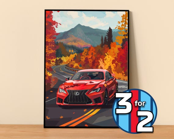 Lexus Poster | Lexus RC F Poster #5262.2 | JDM Wall Decor | JDM