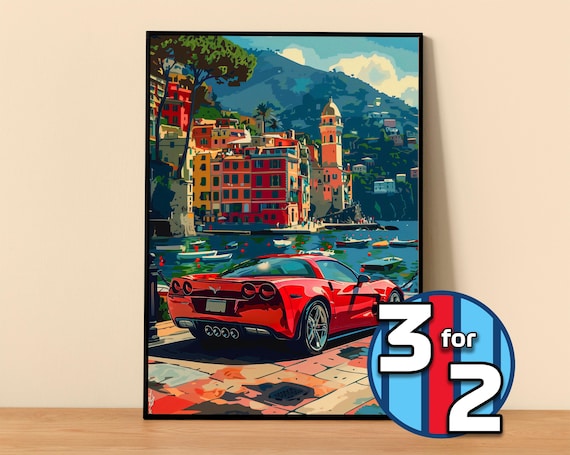 CORVETTE アートポスター Chevrolet Poster | Corvette Z06 C6 Poster #9320.8 | Corvette Wall