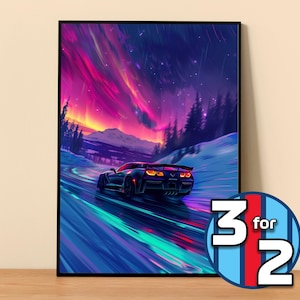 Chevrolet Poster | Corvette ZR1 C7 Poster #8320.0 | Corvette Wall Decor | Corvette Art Illustration | Gift for Him | Gift For Her