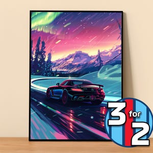 Mercedes Poster | SLS AMG Poster #8003.0 | Mercedes Wall Decor | Mercedes Art Illustration | Gift for Him | Car Wall Decor Gift For Her