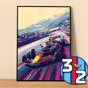 Red Bull F1 Poster #F1110 | Red Bull Racing Print | F1 Poster | Formula 1 Poster | F1 Wall Decor | Formula 1 Gift |